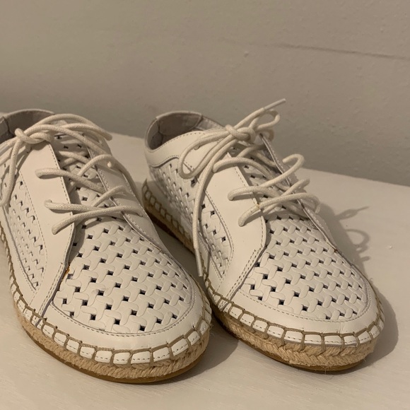 Vince Camuto White Woven Sneakers - Picture 1 of 1